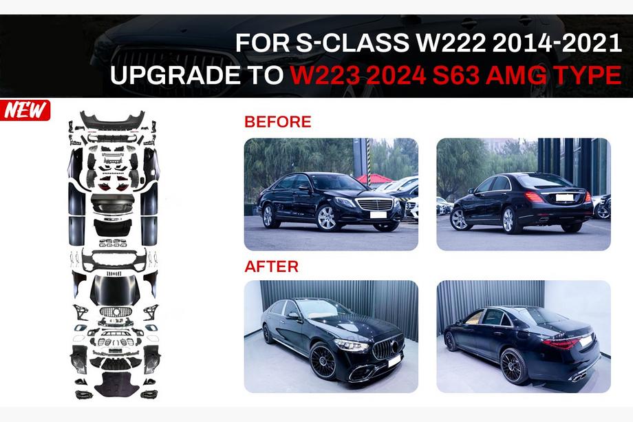 Mercedes S-class W222 2013-2022 гг. Комплект рестайлинга в W223 S63 AMG (с дверными ручками и вставками) Image