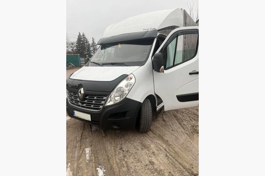 Nissan NV400 2010-2024 гг. Козырек на лобовое стекло V1 (черный глянец, 5мм) Фото 3