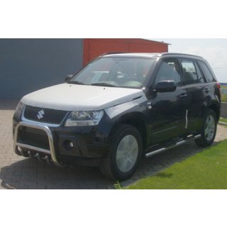 Боковые трубы (2 шт., нержавейка) Suzuki Grand Vitara 2005-2017 гг. фото 3