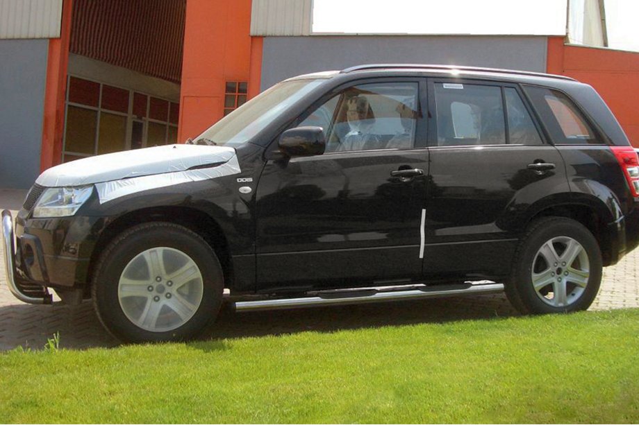 Suzuki Grand Vitara 2005-2017 гг. Боковые трубы (2 шт., нержавейка) Image