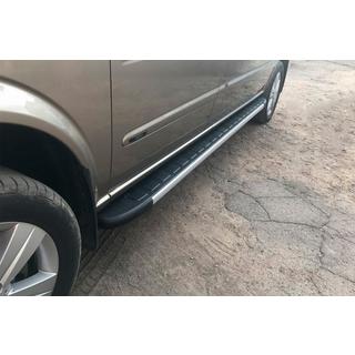 Боковые Подножки Duru (2 шт., Алюминий) Mercedes Vito W639 2004-2014 гг. фото 1