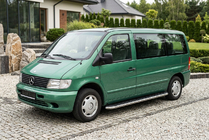 Mercedes Vito W638 1996-2003 гг. Боковые Подножки Maydos V1 (2 шт., Алюминий и Нержавейка) фото 1