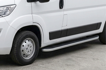 Peugeot Boxer 2006-2025 гг. Боковые Подножки Tayga Grey (2 шт., Алюминий) фото 1