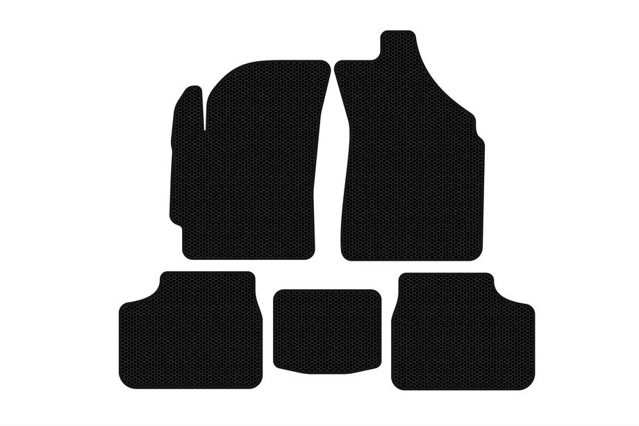 Daewoo Matiz 2009-2015 гг. Резиновые Коврики Carsuit (Черные) Image