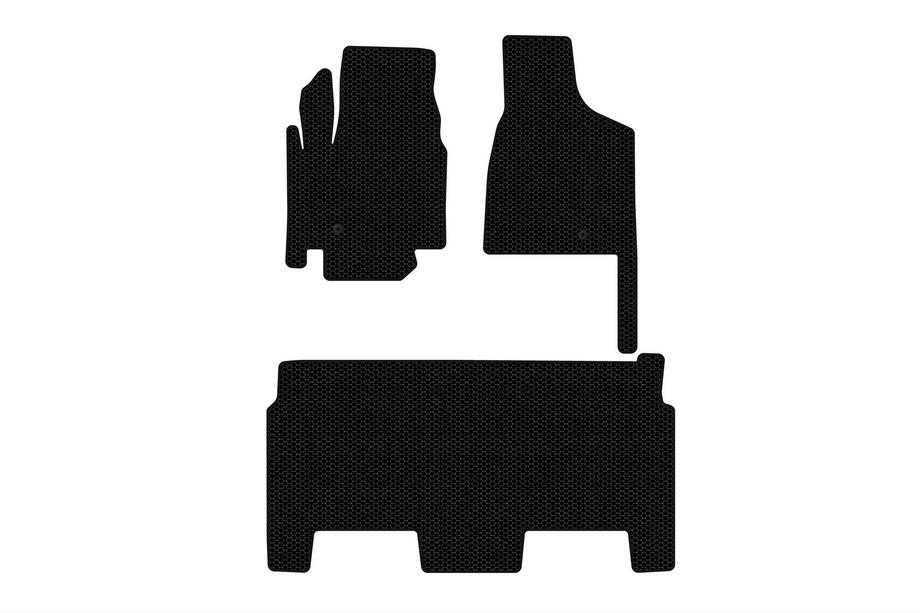 Dodge Grand Caravan V 2008-2020 гг. Резиновые Коврики Carsuit (2008-2020, 2 Ряда, 8-Местный/Комплектация SXT, Черные) Image