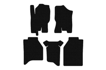 Nissan Navara 2006-2015 гг. Резиновые коврики Carsuit (без ящиков, черные) фото 1