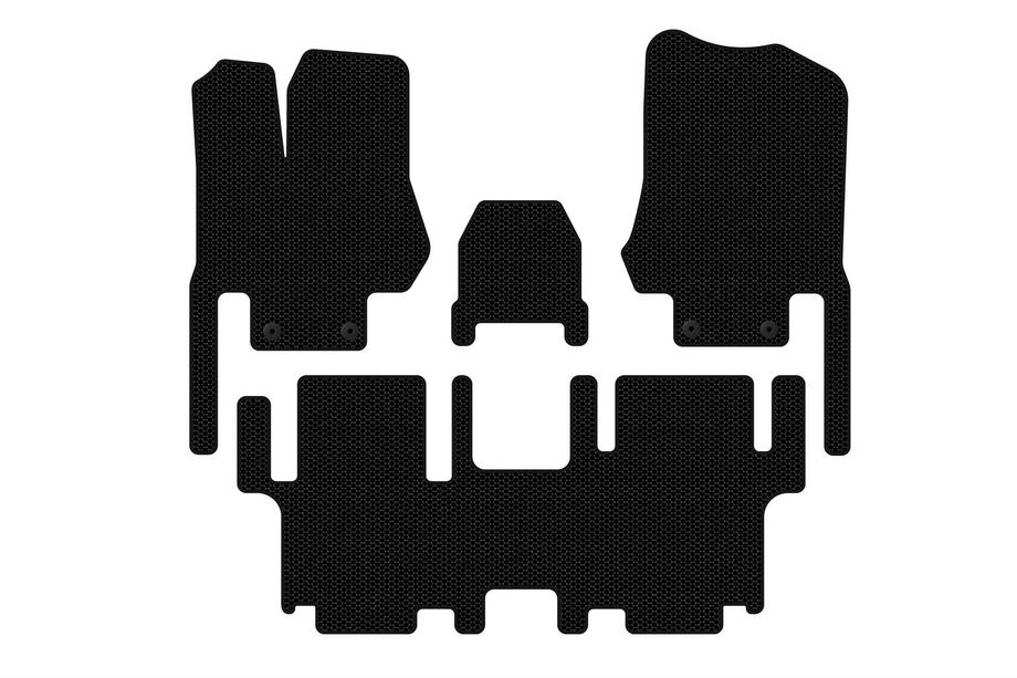 Nissan Quest 2011-2017 гг. Резиновые коврики Carsuit (2 ряда, 7-местный, черные) Фото 1