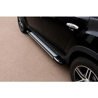 Боковые Подножки Rainbow (2 шт., Алюминий) Dacia Duster 2008-2018 гг. фото 1