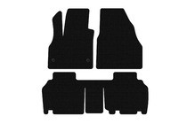 Renault Kangoo 2008–2020 гг. Резиновые коврики Carsuit (2 ряда, 5-дверный/7-местный, черные) фото 1