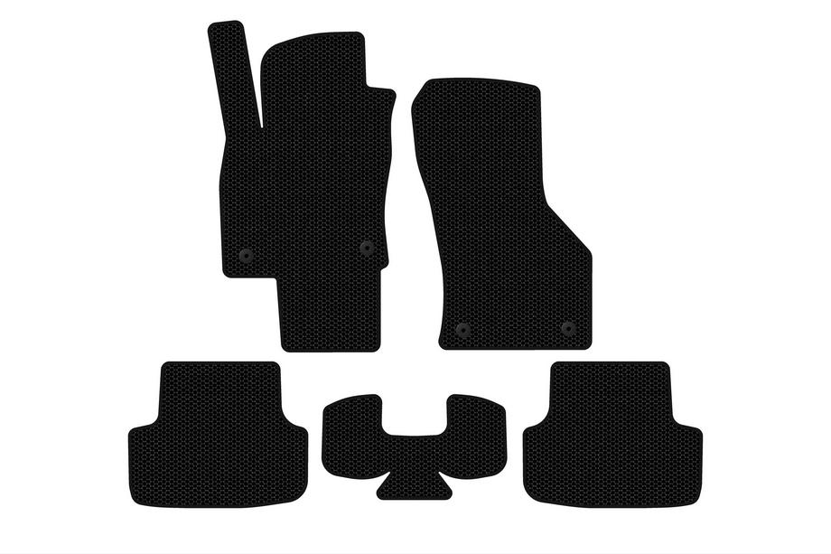 Seat Leon 2013-2020 гг. Резиновые Коврики Carsuit (Черные) Image