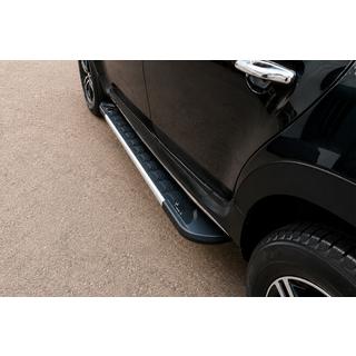 Боковые пороги RedLine V1 (2 шт., алюминий) Renault Duster 2008–2017 гг. фото 1