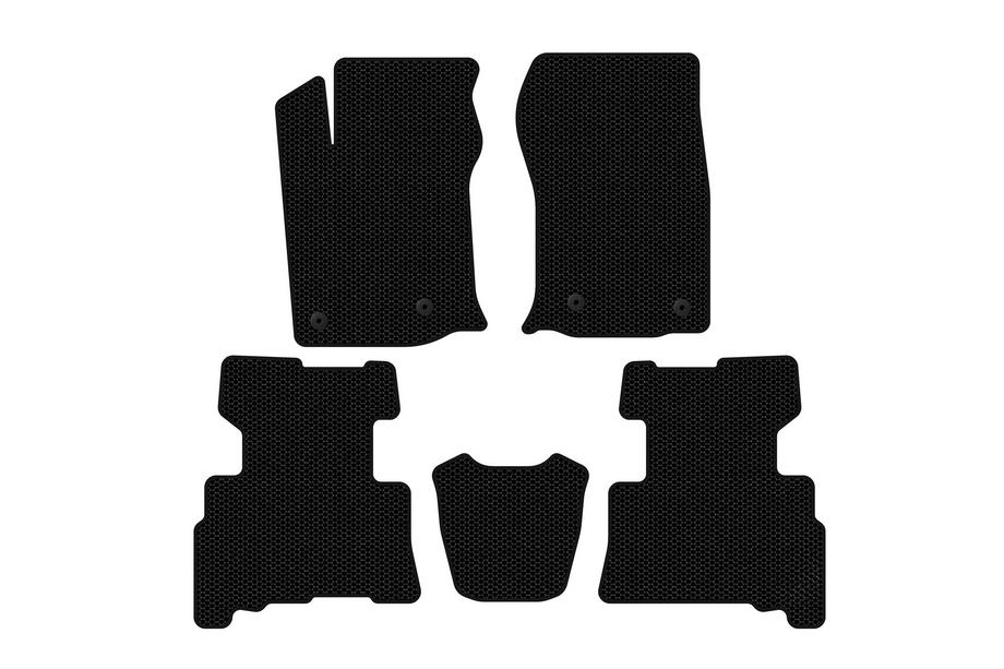 Toyota 4Runner 2009-2024 гг. Резиновые коврики Carsuit (2 ряда, 2014-2024, 7-местный, черные) Image