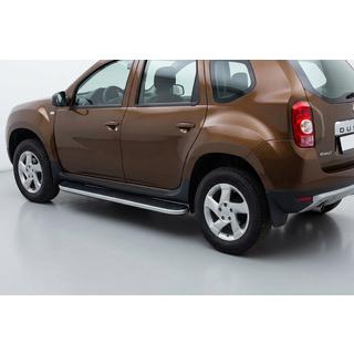 Боковые Подножки Tayga Grey (2 шт., Алюминий) Renault Duster 2008–2017 гг. фото 1