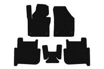 Volkswagen Touran 2003-2010 гг. Резиновые коврики Carsuit (2 ряда, 2006-2010, 7-местный, черные) фото 1
