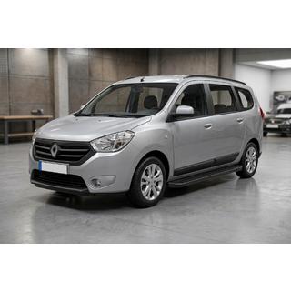 Боковые Подножки Allmond Black (2 шт., Алюминий) Dacia Lodgy 2012-2022 гг. фото 1