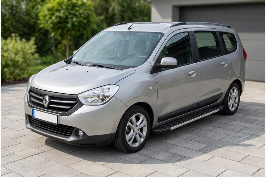 Dacia Lodgy 2012-2022 гг. Боковые Подножки Duru (2 шт., Алюминий) Image