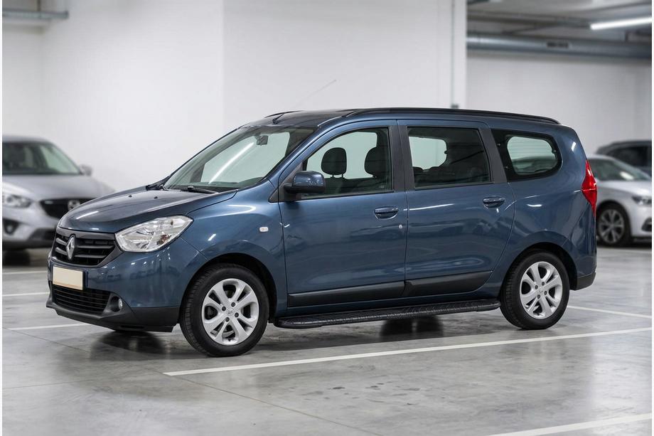 Dacia Lodgy 2012-2022 гг. Боковые пороги Bosphorus Black (2 шт., алюминий) Image