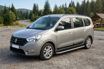 Dacia Lodgy 2012-2022 гг. Боковые Подножки Tayga (2 шт., Алюминий) фото 1