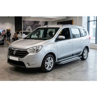 Боковые Подножки Rainbow (2 шт., Алюминий) Dacia Lodgy 2012-2022 гг. фото 1