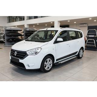 Боковые пороги X5-тип (2 шт, алюминий) Dacia Lodgy 2012-2022 гг. фото 1