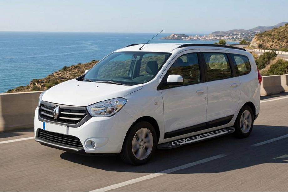 Renault Lodgy 2013-2022 гг. Боковые Подножки Sunrise (2 шт., Алюминий) Image
