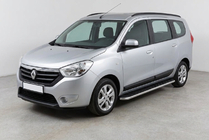 Renault Lodgy 2013-2022 гг. Боковые Подножки Maydos V1 (2 шт., Алюминий и Нержавейка) фото 1