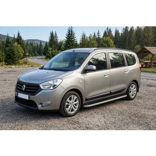 Боковые Подножки Tayga Grey (2 шт., Алюминий) Renault Lodgy 2013-2022 гг. фото 1