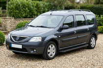 Dacia Logan MCV 2004-2014 гг. Боковые Подножки Allmond Black (2 шт., Алюминий) фото 3