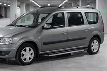 Dacia Logan MCV 2004-2014 гг. Боковые пороги RedLine V1 (2 шт., алюминий) фото 1