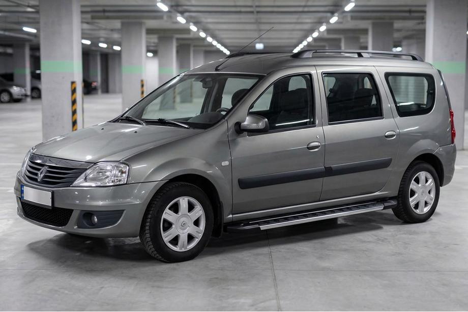 Renault Logan MCV 2005-2013 гг. Боковые пороги RedLine V1 (2 шт., алюминий) Image