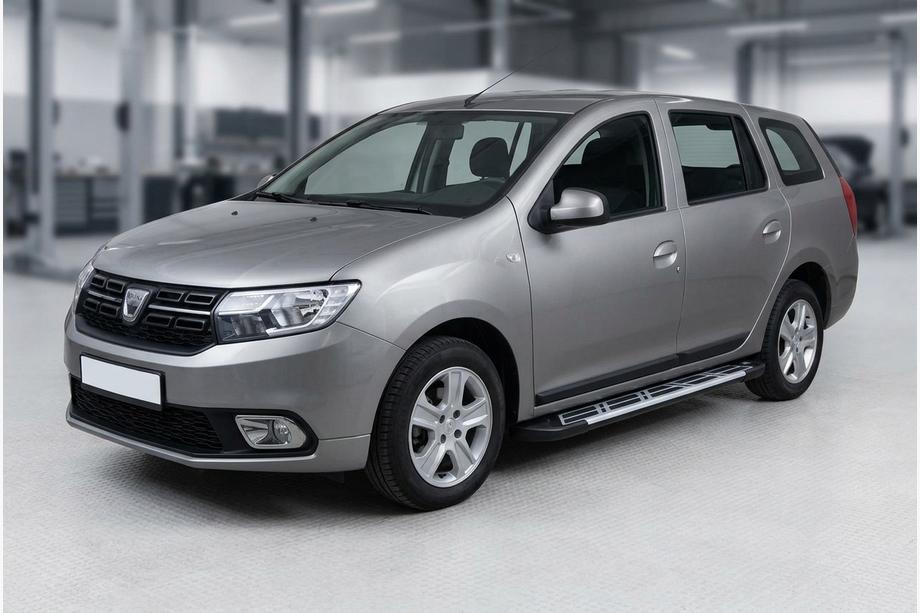 Dacia Logan MCV 2013-2020 гг. Боковые Подножки Sunrise (2 шт., Алюминий) Image