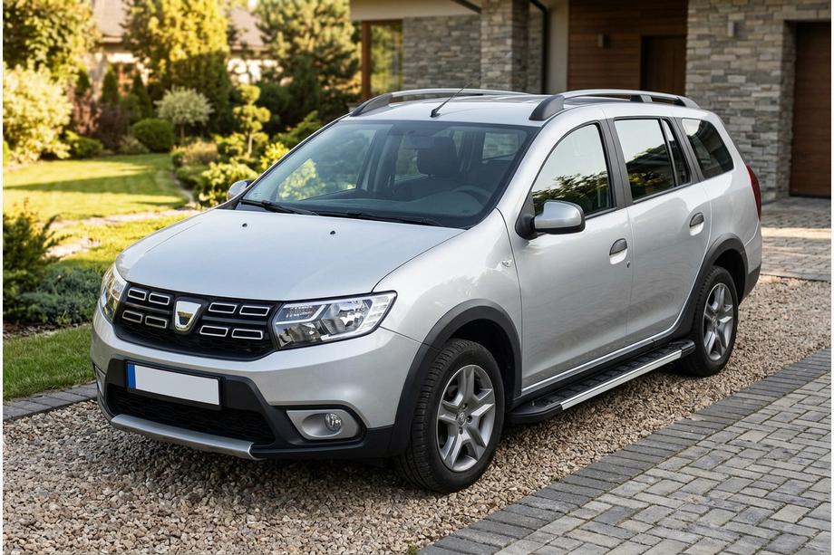 Dacia Logan MCV 2013-2020 гг. Боковые пороги RedLine V1 (2 шт., алюминий) Image