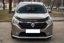 Renault Lodgy 2013-2022 гг. Передняя защита ST008 (нержавейка) фото 1