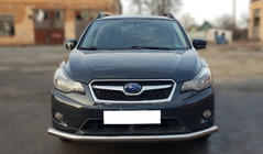 Subaru XV 2011-2017 гг. Передняя защита ST008 (нержавейка) фото 1