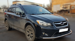 Subaru XV 2011-2017 гг. Передняя защита ST008 (нержавейка) фото 2