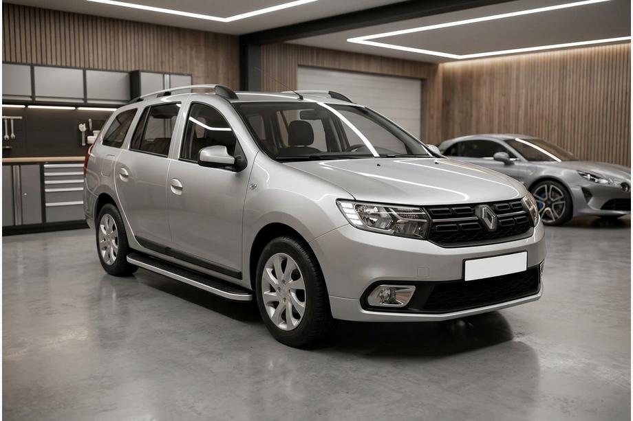 Dacia Logan MCV 2013-2020 гг. Боковые Подножки Tayga (2 шт., Алюминий) Image