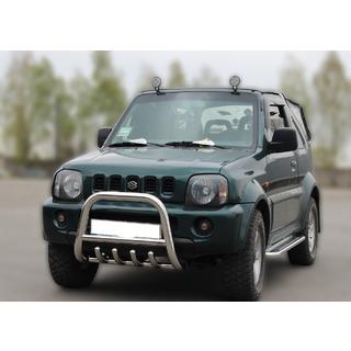 Передняя защита F2-01 (нержавейка) Suzuki Jimny 1998-2018 гг. фото 3