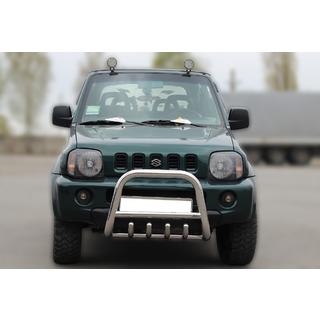 Передняя защита F2-01 (нержавейка) Suzuki Jimny 1998-2018 гг. фото 1