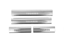 Volkswagen Touareg 2010-2018 гг. Распродажа Накладки на пороги Carmos V2 (4 шт, нержавейка) фото 1