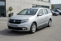 Renault Logan MCV 2013-2022 гг. Боковые Подножки Allmond Black (2 шт., Алюминий) фото 1
