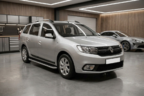 Renault Logan MCV 2013-2022 гг. Боковые Подножки Tayga Grey (2 шт., Алюминий) фото 1