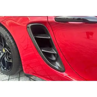 Накладки на задние крылья (для GT4, карбон) Porsche Boxster/Cayman 982 (718) 2016- гг. фото 2