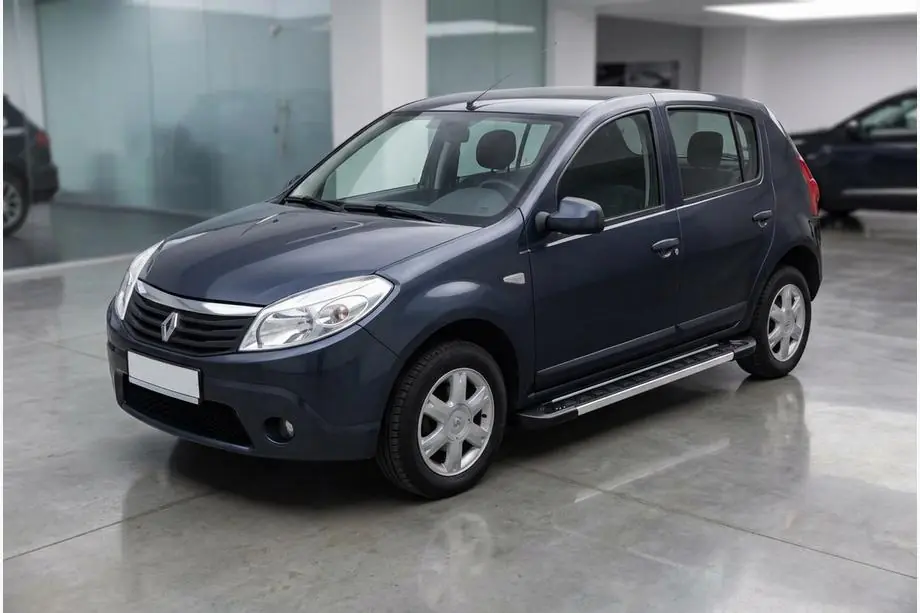 Dacia Sandero 2007-2013 гг. Боковые пороги RedLine V1 (2 шт., алюминий) Image