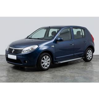 Боковые Подножки Line (2 шт., Алюминий) Dacia Sandero 2007-2013 гг. фото 1