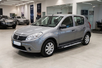 Renault Sandero 2007-2013 гг. Боковые Подножки Sunrise (2 шт., Алюминий) фото 1