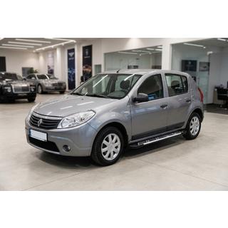 Боковые Подножки Sunrise (2 шт., Алюминий) Renault Sandero 2007-2013 гг. фото 1