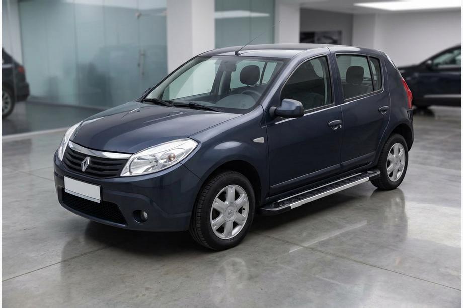Renault Sandero 2007-2013 гг. Боковые пороги RedLine V1 (2 шт., алюминий) Image