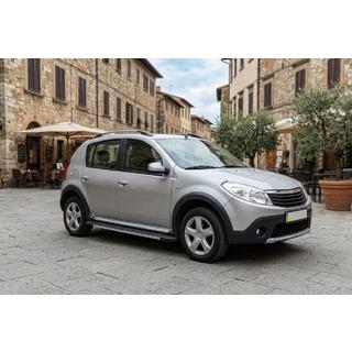 Боковые Подножки Duru (2 шт., Алюминий) Renault Sandero 2007-2013 гг. фото 1