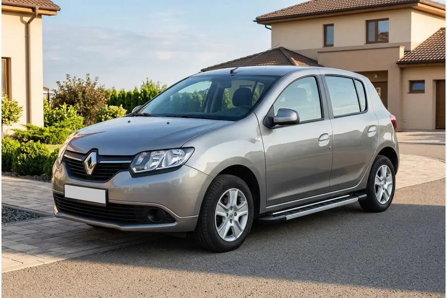 Dacia Sandero 2013-2020 гг. Боковые пороги RedLine V1 (2 шт., алюминий) Image