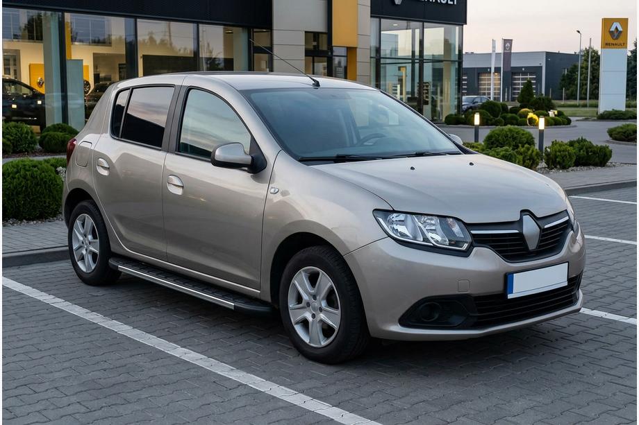 Dacia Sandero 2013-2020 гг. Боковые Подножки Duru (2 шт., Алюминий) Image